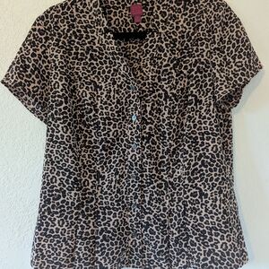 212 Collection Animal Print Blouse